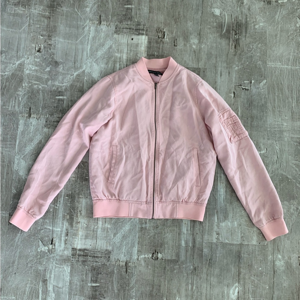 Bubblegum pink bomber jacket
